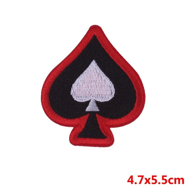 Playing Card Suit 'Spade' Embroidered Patch