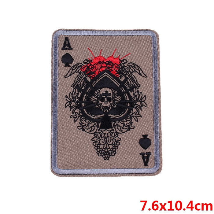 Playing Card 'Ace | Skull' Embroidered Patch