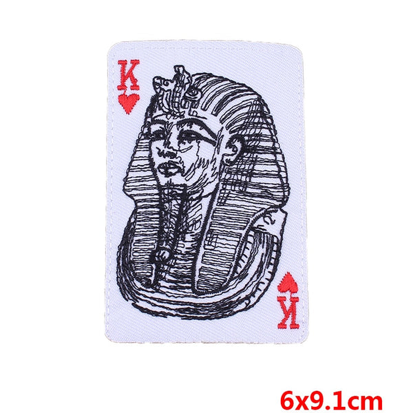 Playing Card 'Pharaoh' Embroidered Patch