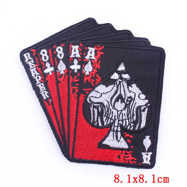 Playing Cards 'Reaper | Skull' Embroidered Patch