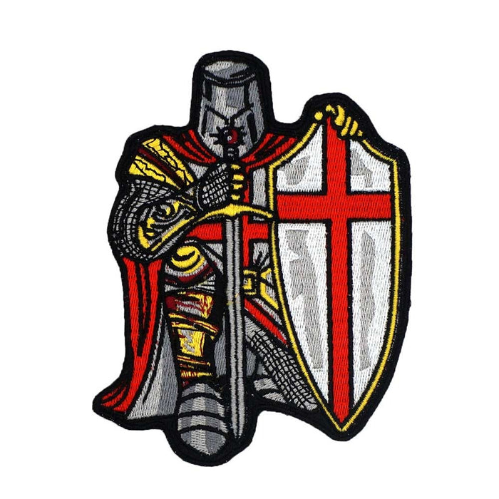 Knights Templar 'Kneeling' Embroidered Velcro Patch
