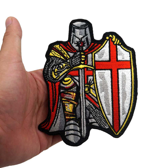 Knights Templar 'Kneeling' Embroidered Velcro Patch