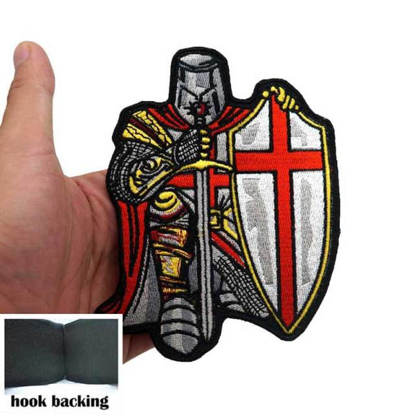 Knights Templar 'Kneeling' Embroidered Velcro Patch