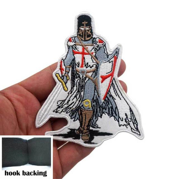 Knights Templar 'Kneeling' Embroidered Velcro Patch