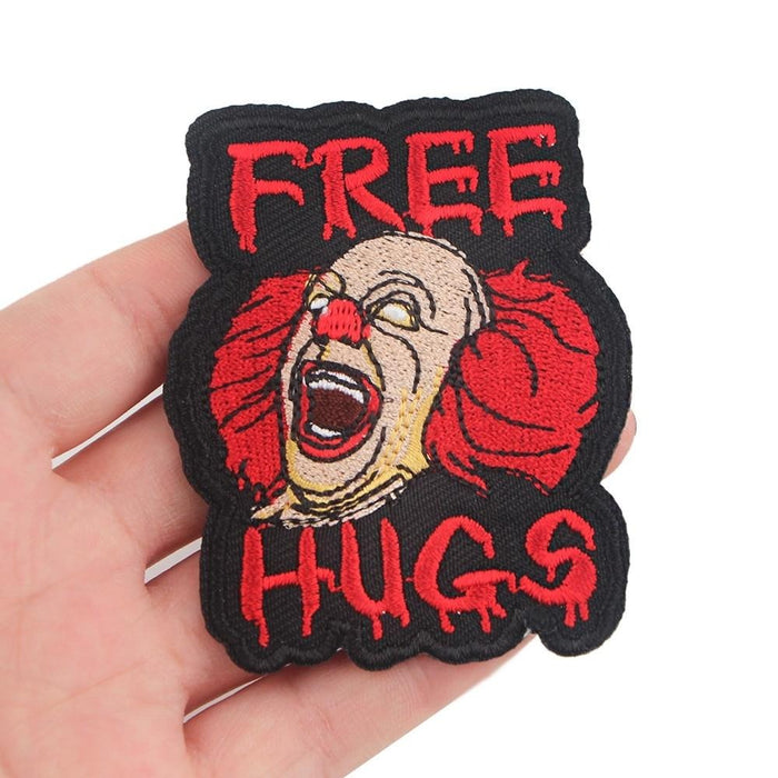 It Clown 'Free Hugs' Embroidered Patch