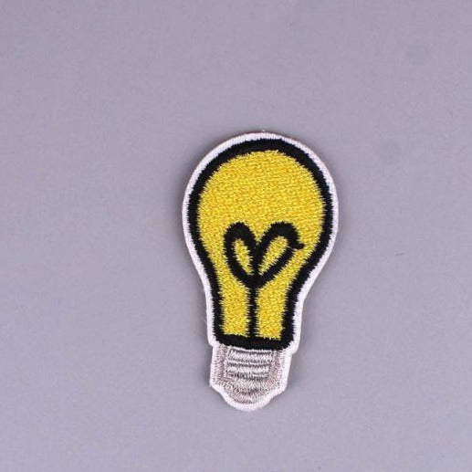 Cute 'Light Bulb' Embroidered Patch