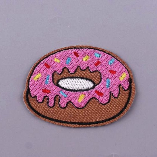 Cute 'Sprinkled Donut' Embroidered Patch
