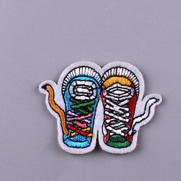 Cute 'Colorful | Sneakers' Embroidered Patch