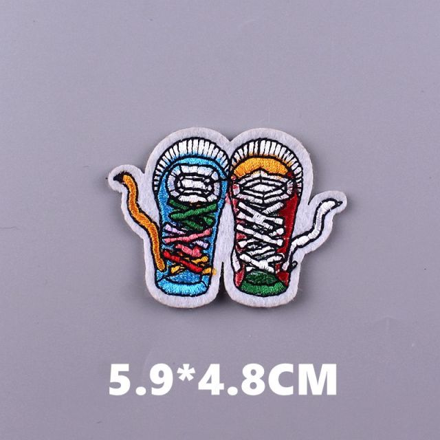 Cute 'Colorful | Sneakers' Embroidered Patch