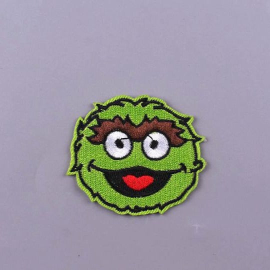 Sesame Street 'Oscar the Grouch | Head'  Embroidered Patch