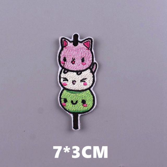 Cute 'Stacked Mochi Animals'  Embroidered Patch