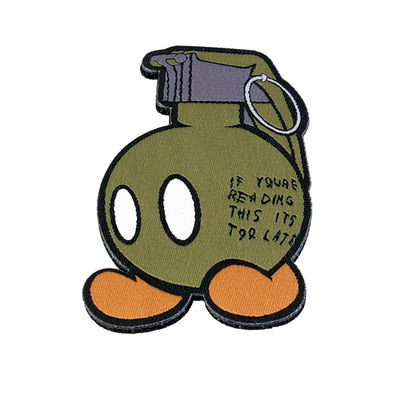 Comic Grenade Embroidered Velcro Patch