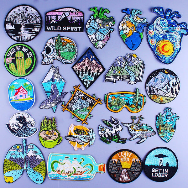 Travel 'Ocean Waves' Embroidered Patch