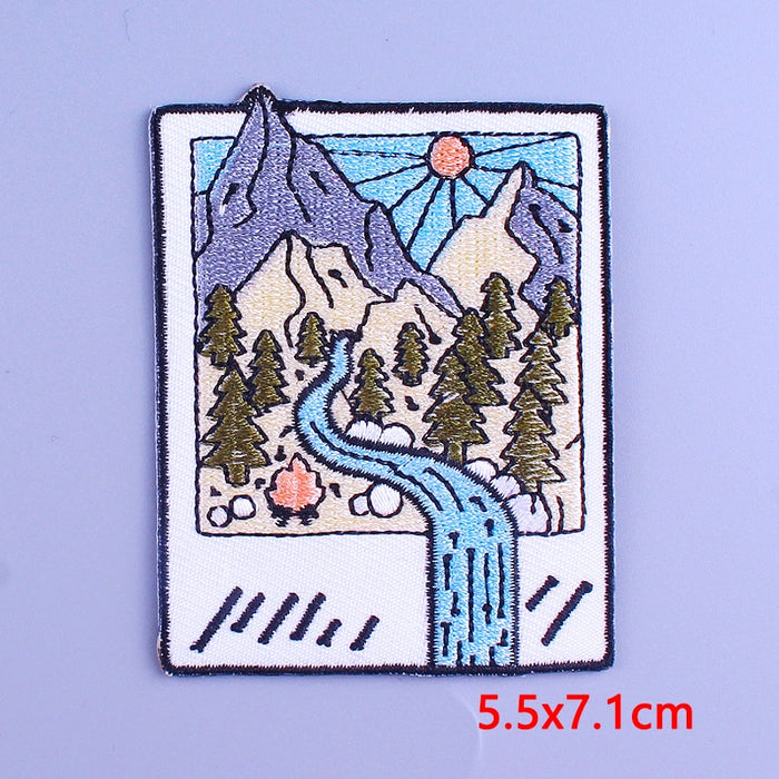 Forest And Mountains Embroidered Patch
