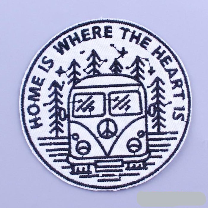'Home is Where the Heart Is' Embroidered Patch