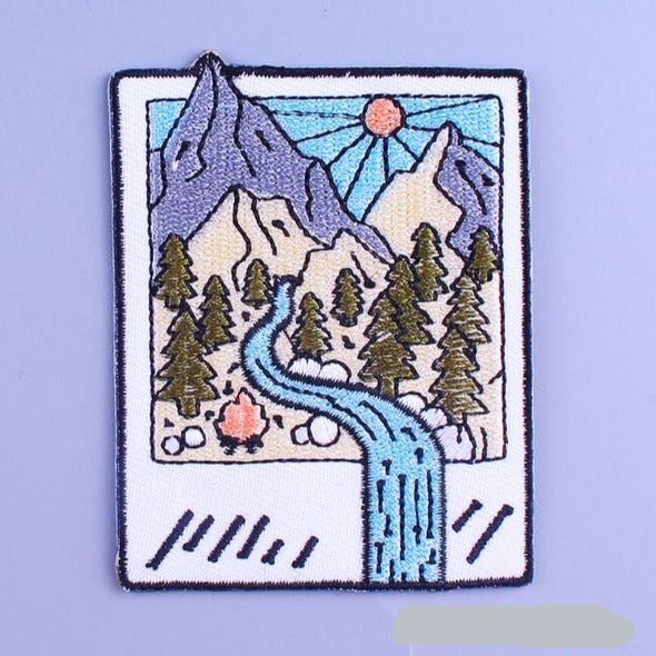 Forest And Mountains Embroidered Patch