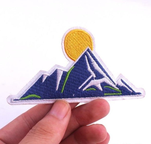 Travel 'Mountain Sunset' Embroidered Patch