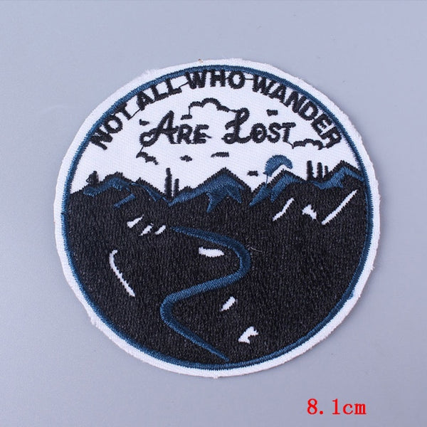 Travel 'Not All Who Wander Are Lost' Embroidered Patch