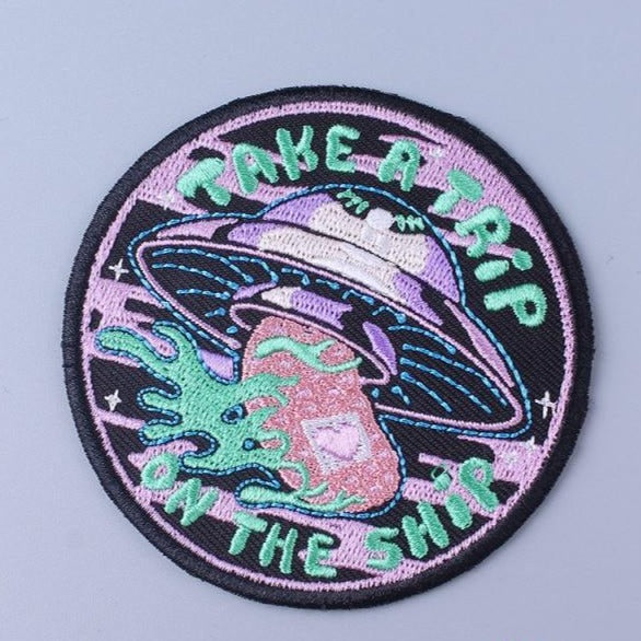 UFO 'Take A Trip On The Ship' Embroidered Patch