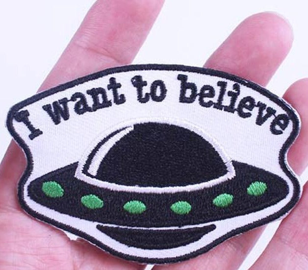 UFO 'I Want To Believe' Embroidered Patch