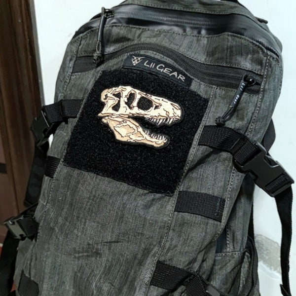 Tyrannosaurus Rex Skull Embroidered Velcro Patch