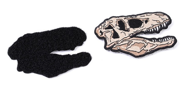 Tyrannosaurus Rex Skull Embroidered Velcro Patch