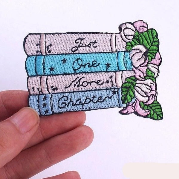 Books Are Magic 'Just One More Chapter' Embroidered Patch