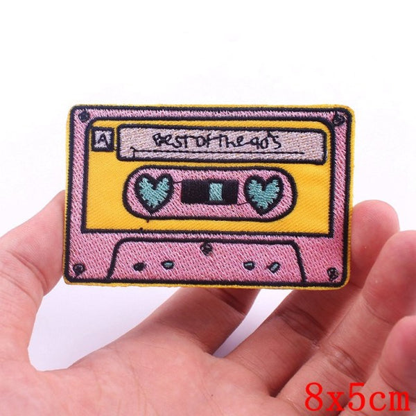 Cute Cassette Tape 'Best Of The 90's' Embroidered Patch