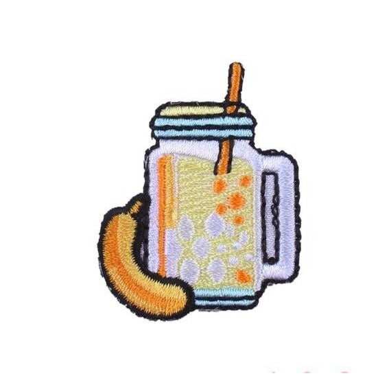 Fresh Banana Smoothie Embroidered Patch