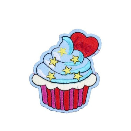 Cute Cupcake 'Love' Embroidered Patch