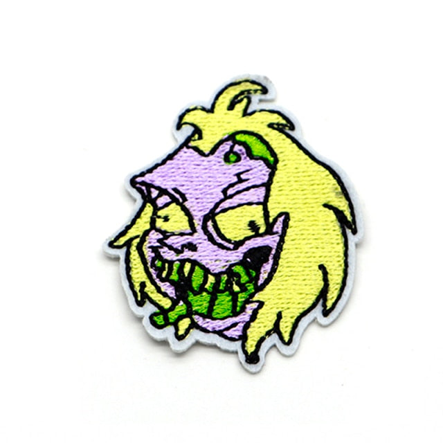 Beetlejuice 'Crazy Face' Embroidered Patch