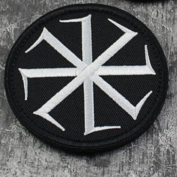 Viking 'Kolovrat Symbol' Embroidered Velcro Patch