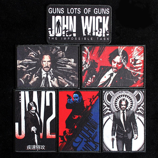 John Wick 'Guns Lots Of Guns | The Impossible Task' Embroidered Velcro Patch