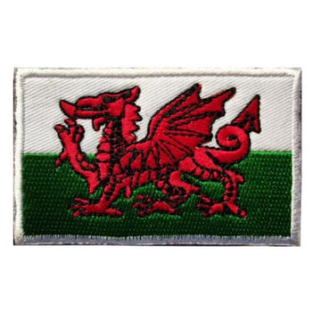 Wales Flag Embroidered Velcro Patch