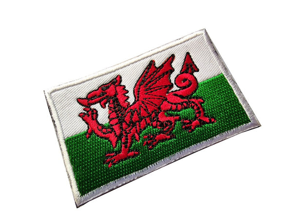 Wales Flag Embroidered Velcro Patch