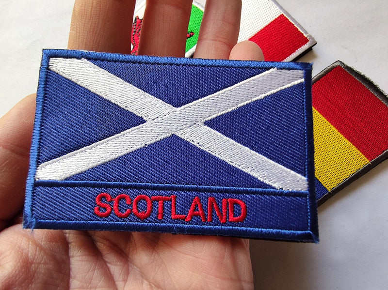 Scotland Flag Embroidered Velcro Patch