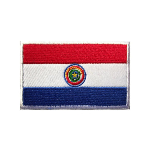 Paraguay Flag Embroidered Velcro Patch