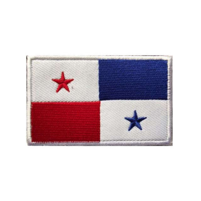 Panama Flag Embroidered Velcro Patch