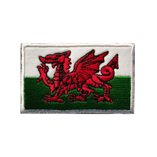 Wales Flag Embroidered Velcro Patch