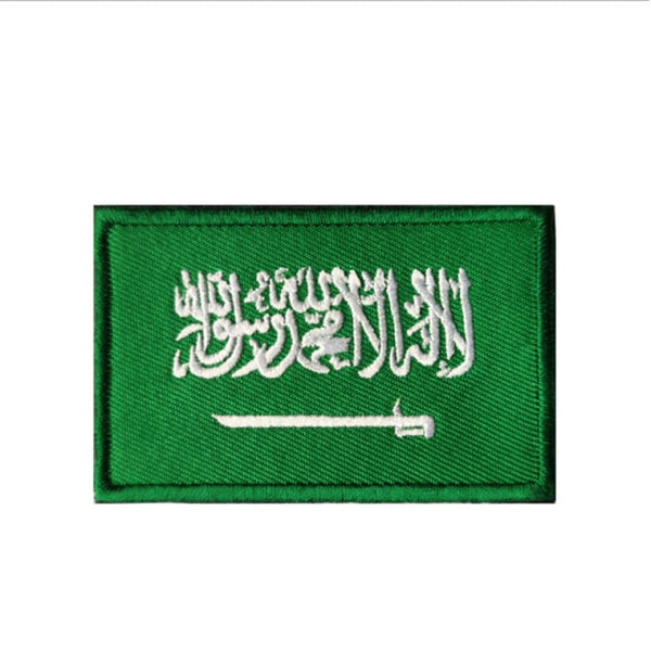 Saudi Arabia Flag Embroidered Velcro Patch