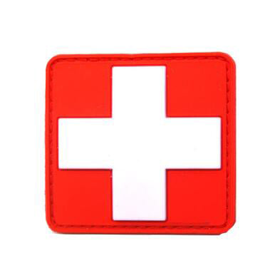Medical 'First Aid Logo | 4.0' PVC Rubber Velcro Patch