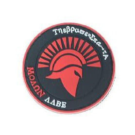 Spartan 'Red Helmet' PVC Rubber Velcro Patch