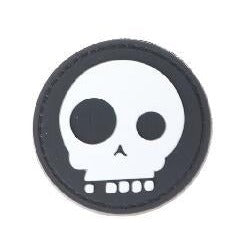 Skull 'Death Skull | White' PVC Rubber Velcro Patch