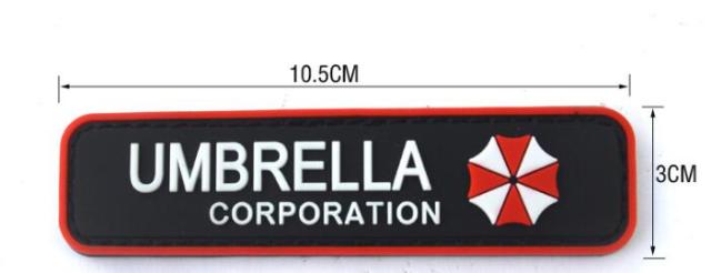 Resident Evil 'Umbrella Corp 1.0' PVC Rubber Velcro Patch