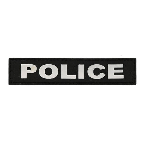 Cool 'Police | Black' PVC Rubber Velcro Patch