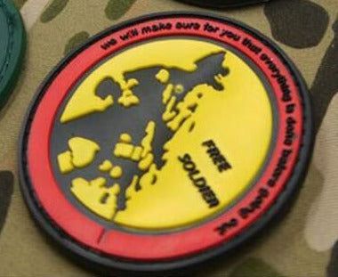 Cool 'Free Soldier' PVC Rubber Velcro Patch