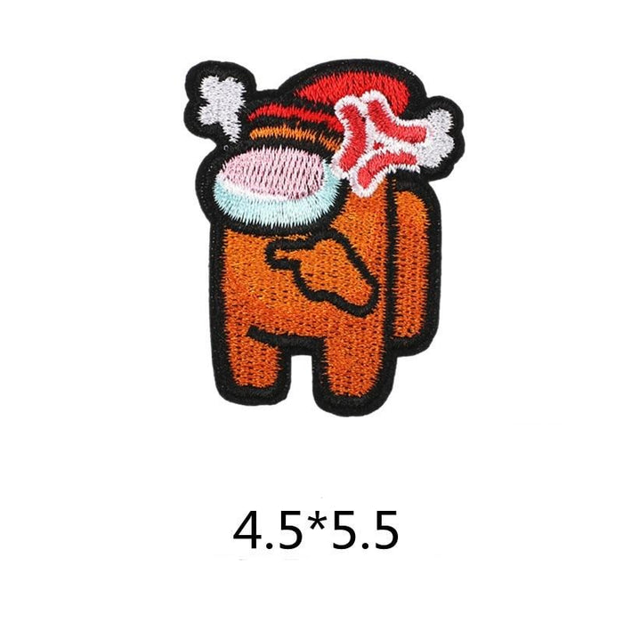 Among Us 'Orange | Beanie Hat' Embroidered Patch