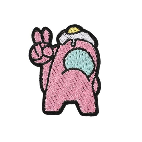 Among Us 'Pink | Egg On The Head' Embroidered Patch