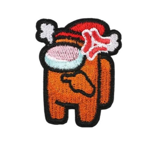 Among Us 'Orange | Beanie Hat' Embroidered Patch