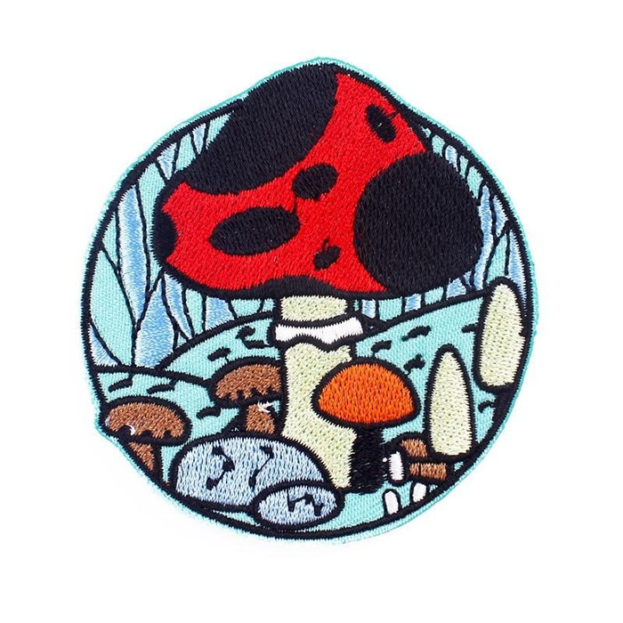 Forest Mushroom Embroidered Patch
